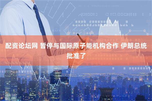 配资论坛网 暂停与国际原子能机构合作 伊朗总统批准了